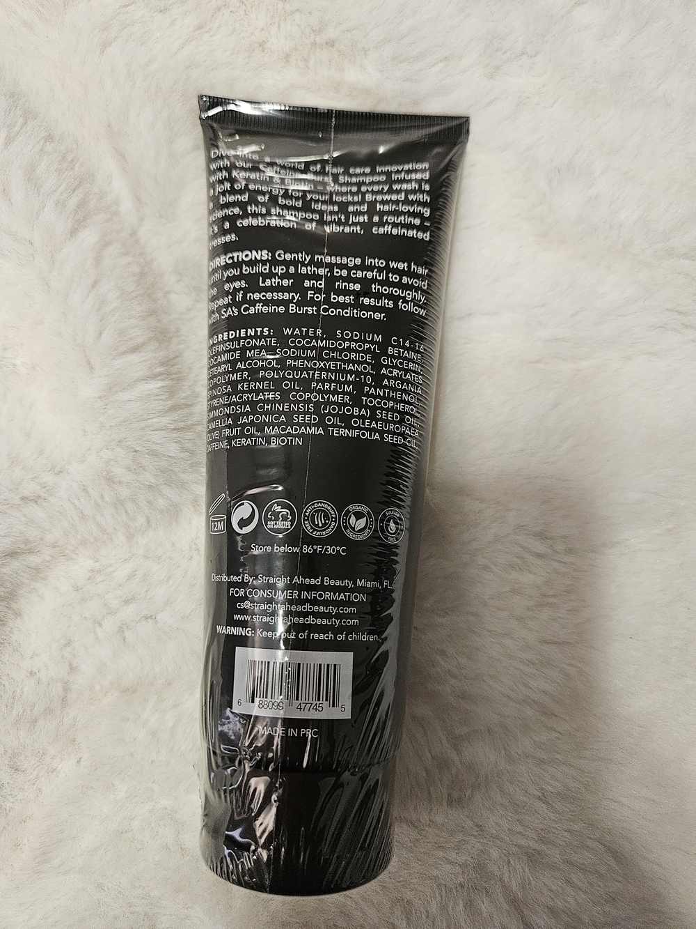 Straight Ahead Caffeine Burst Thickening Shampoo 5.9 oz NEW - Picture 2 of 3